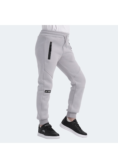 Slazenger LAMYA Çocuk Fermuar Cepli Taş Gri Eşofman Altı