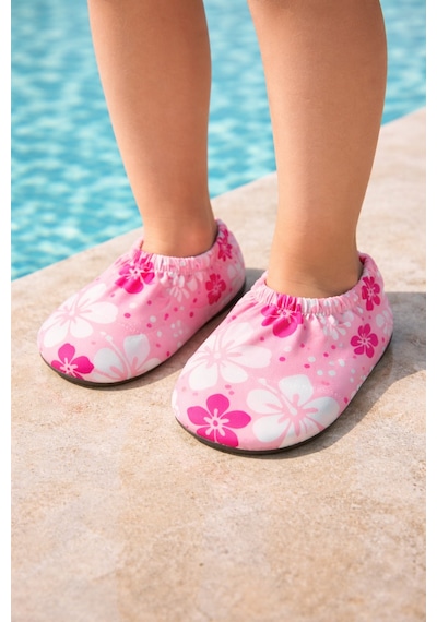 Unisex Bebek Çocuk Kaydırmaz Taban Deniz Ayakkabısı Havuz Patiği Pembe