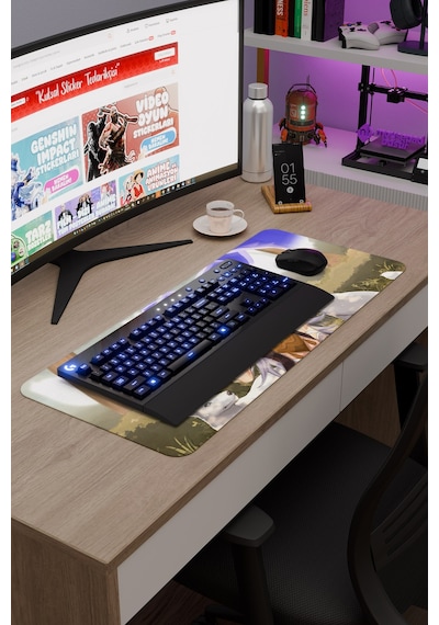 Razor Genshin Impact Anime Oyuncu V1 - 70x30 Xl Gaming Mouse Pad Fare Altlığı