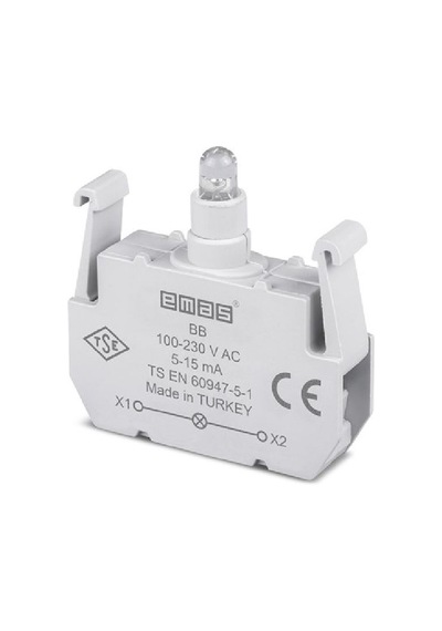 Emas Bb ,beyaz-220vac M22 Buton Lamba