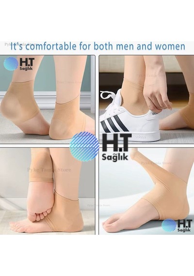 Triko Topuk Koruyucu Jel Silikon Topuk Çorabı topuk Çatlak Nemlendirici Aşınma