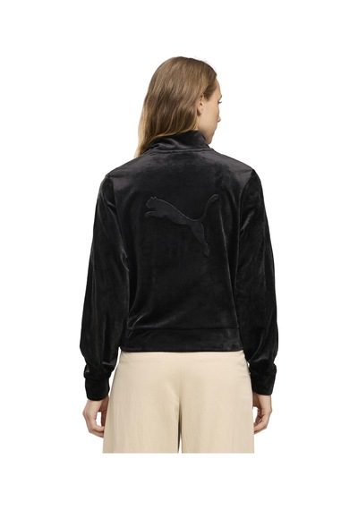694021-01 Puma Ess Elevated Velour Jacket Kadın Ceket Siyah 694021-01