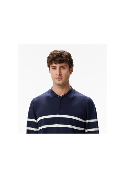 Nautica Erkek Lacivert Regular Fit Kazak Çizgili S57231t Lacivert