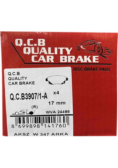 Q.C.B Beşer 3907/1A Arka Fren Balatası Aksesuarsiz Transit V347