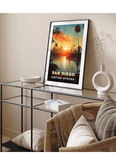 Çerçevesiz Poster San Diego Gün Batımı