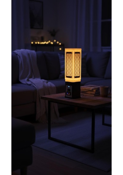 Tr Ambiyans Led Lamba Şarjlı Kablosuz, 2600 Mah Batarya, Type-c Şarj, Led Şarj Göstergesi, Modern Dekoratif Gec Diğer
