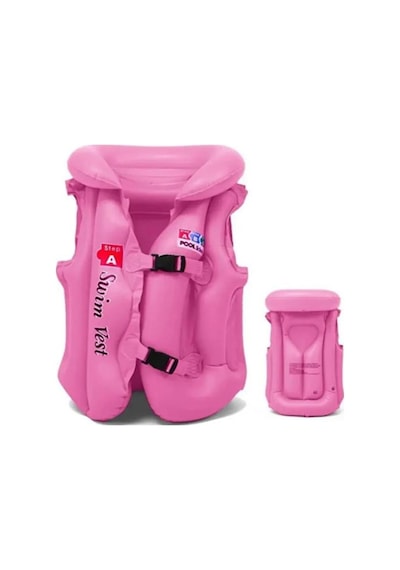 Çocuklar İçin Pembe Renk Abc Desen 7x11 Yaş 20x45 Kg Şişme Yelek Pembe