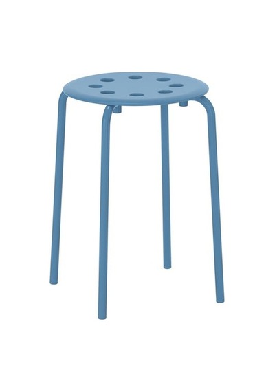 Ikea Marıus Tabure, Mavi, 45 Cm