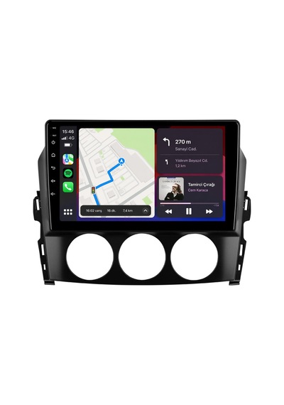 Mazda Mx-5 2010-2012 Android Multimedya Carplay Android Auto Navigasyon Kameralı 8gb Ram 128gb Pro 9"
