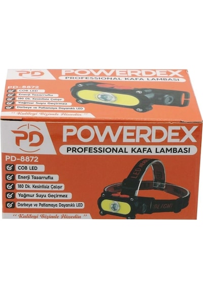 Powerdex Pd-8872 Usb Şarjlı Kafa Lambası Siyah