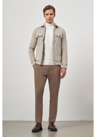 İmza Bej Örme Bebe Yaka Kendinden Desenli Yırtmaçsız Astarsız Slim Fit Classic Mont 1007245158 Bej İmza Bej Örme Bebe Yaka Kendinden Desenli Yırtmaçsız Astarsız Slim Fit Classic Mont 1007245158 Bej