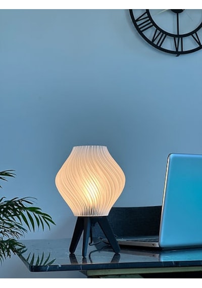 Masa Lambası - Fırtına Dekoratif Işık Çok Rekli - Beyaz