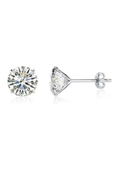 Brezza Lusso Jewelry Diamond Serisi Tektaş Aşk Stylish/night Gümüş Kadın Küpe 7 Mm