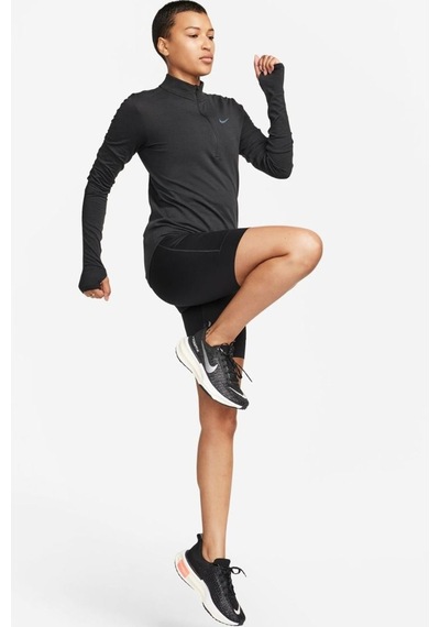 Nike Dri Fit Swift Half Zip Wool Slim Fit Running Top Kadın Yarım Fermuar Yaka Koşu Sweatshirt Siyah Siyah Nike Dri Fit Swift Half Zip Wool Slim Fit Running Top Kadın Yarım Fermuar Yaka Koşu Sweatshirt Siyah Siyah