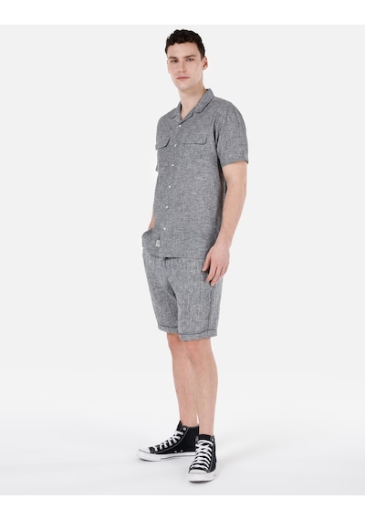 Colin's Colins Normal Kesim Shirt Yaka Gri Erkek Kısa Kol Gömlek Cl1068758 Cl1068758 Q1.v1 Dgr Koyu Gri