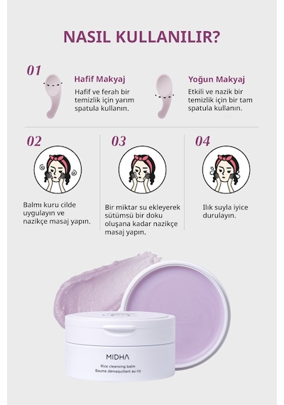 Midha Rice Cleansing Nemlendirici Makyaj Temizleme Balmı 100 ML