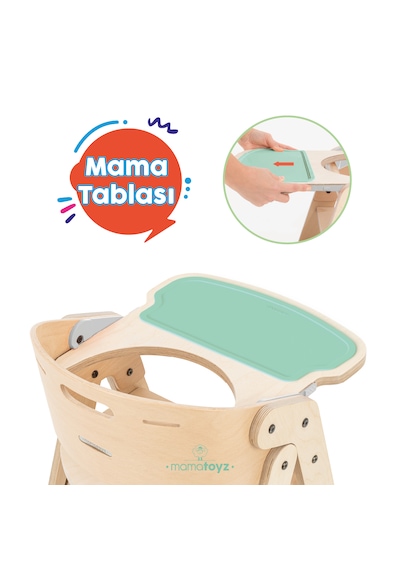 Mamatoyz Mychair All İn One Natural Versiyonu Doğal Ahşap Mama Sandalyesi