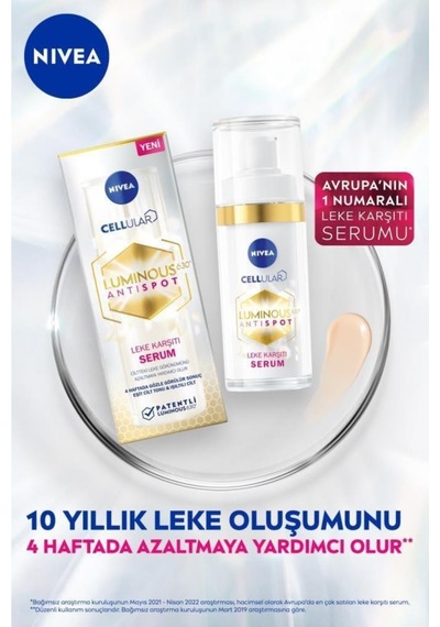 NIVEA Luminous630 Leke Karşıtı Gündüz Yüz Kremi 40 ML + Aydınlatıcı Cilt Bakım Serumu 30 ML