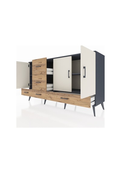 Kronos Konsol 4 Raflı 5 Çekmeceli 3 Kapaklı 176x59x99 Antrasit-aytaşı/çam Aytası/atlas Çam - Antrasıt Kronos Konsol 4 Raflı 5 Çekmeceli 3 Kapaklı 176x59x99 Antrasit-aytaşı/çam Aytası/atlas Çam - Antrasıt