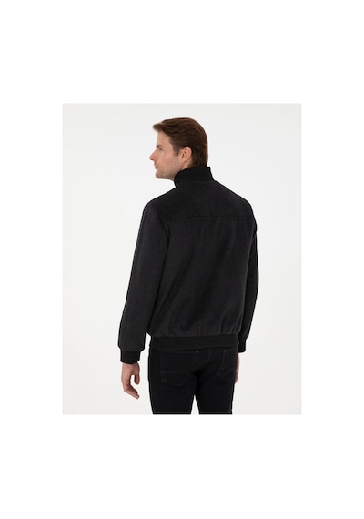 Pierre Cardin Erkek Mont %52 Yün Kapüşonsuz Ve Düz Desen 2039525 Antrasit