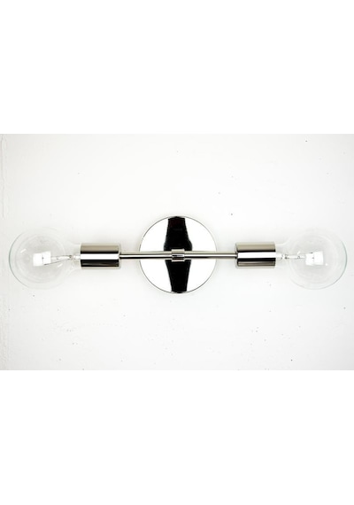 Riolight Modern,vintage Krom 2xe27 Duylu Ayna Üstü Metal Duvar Aplik Rio Light