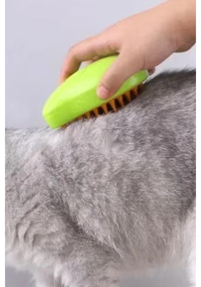 Thentech Buhar Üfleme Özellikli Kedi Köpek Tüy Tarağı Tüyleri Yumuşatıp Tarayan Silikon Uç Kedi Köpek Tarağı