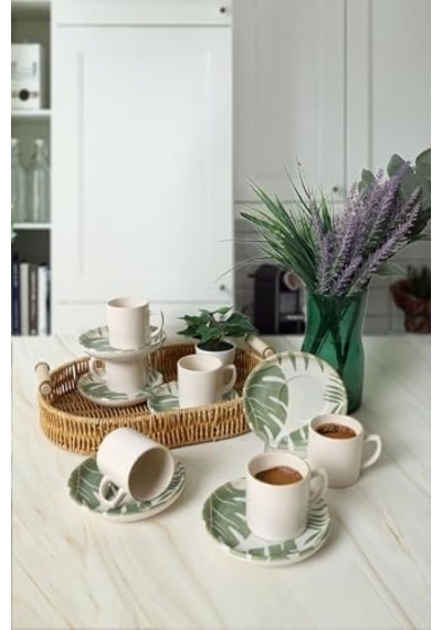 Kahve Takımı 12 Parça 6 Kişilik 23052-54 Acı Kahve