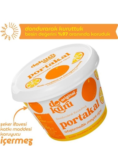 Dokuru Portakal Kuru Meyve Cipsi - Dondurularak Kurutulmuş Freeze Dried Çıtır Portakal 150 G