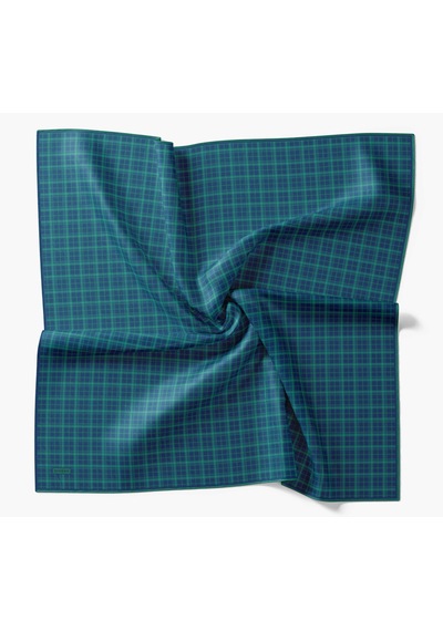 Silk Home Twill İpek Eşarp Ekose Yeşil Çok Renkli