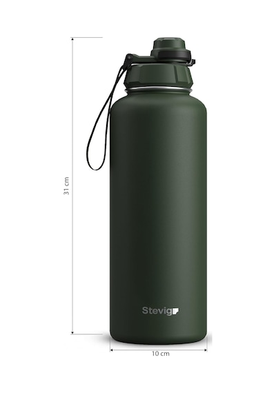 1 Hand Leak-proof Sızdırmaz Çelik Termos 1500 Mililitre Green St-252 Çok Renkli