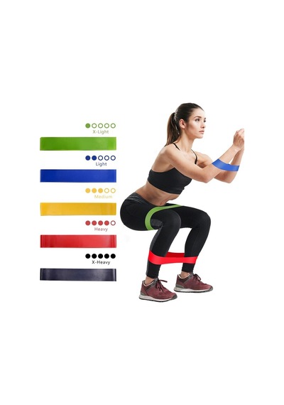 Trendpoint 5'li Farklı Dirençte Aerobik Bandı Pilates Squat Çalış