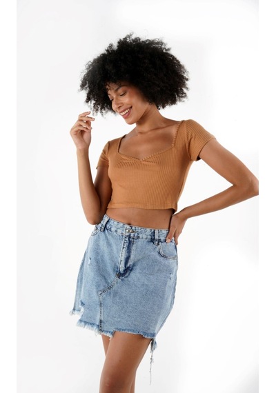 Alexander Gardi Alexandergardı Queen Anne Yaka Crop Bluz B24-00217 001