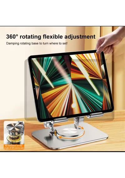 Apple Uyumlu iPad Mini 6.nesil 8.3'' 2021 360 Derece Dönebilen Katlanabilir Metal Stand