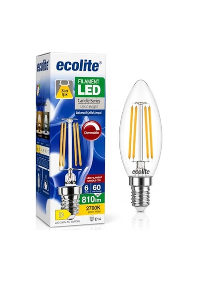 Ampul E14 Flame Mum Tipi 4w 470lm 2700k Sarı Işık Diğer