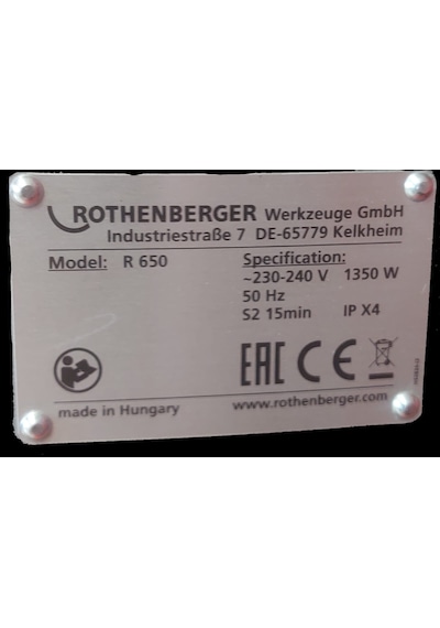 Rothenberger R650 Kanal Gider Açma Tıkanıklık Açma Makinesi