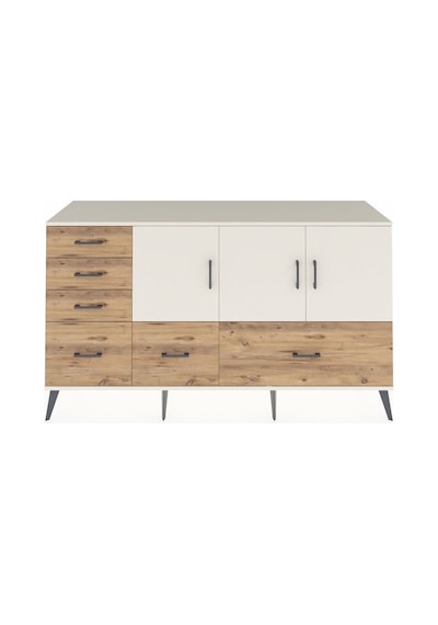 Kronos Konsol 4 Raflı 6 Çekmeceli 3 Kapaklı 176x59x99 Aytaşı-ayta Aytaşı-aytaşı/çam