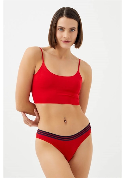 Cottonhill Spor Basic Pamuklu Bikini Külot 3'lü Paket - 3 Çok Renkli 2 Çok Renkli