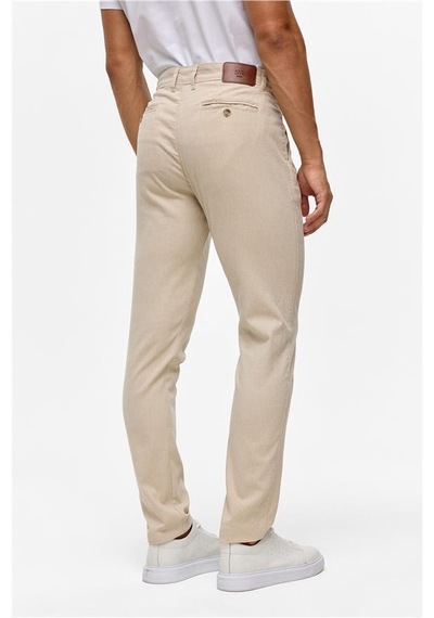 SÜVARİ Bej Slim Armürlü Pantolon Bej