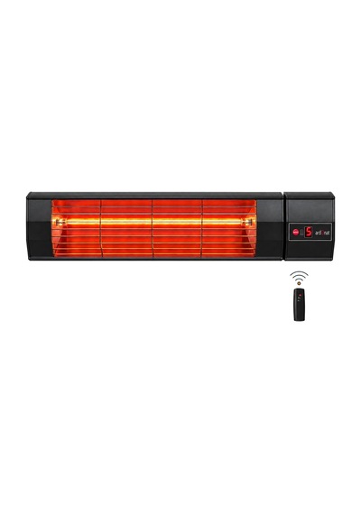 Halogen Black Pro Plus 3000w Elektrikli Halojen Infrared Dış Mekan Isıtıcı, 5 Kademeli Uzaktan Kumandalı, Siyah Al