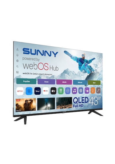 Sunny SN43QFMLN-W02S 43'' 109 Ekran Uydu Alıcılı Full HD QLED webOS TV