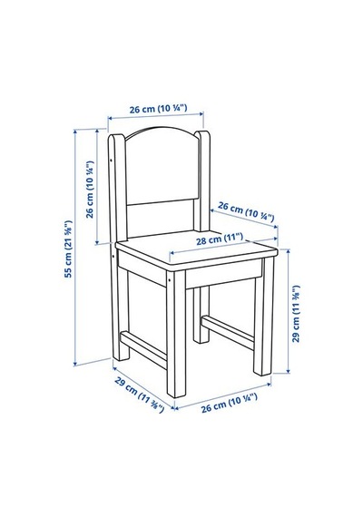 Ikea Sundvık Çocuk Sandalyesi, Mavi