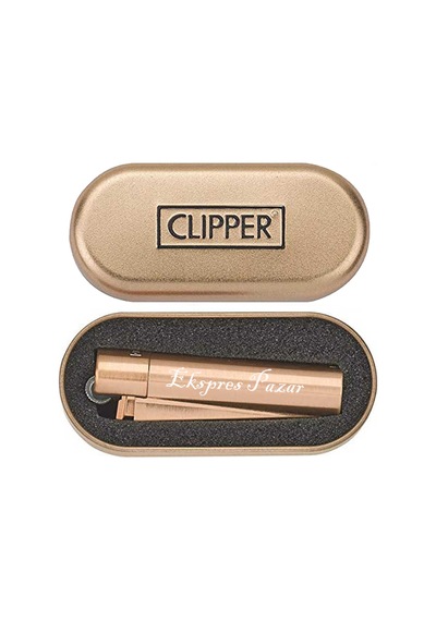 Clipper Kişiye Özel Metal Çakmak Özel Kutu ve Baskılı Rose Gold