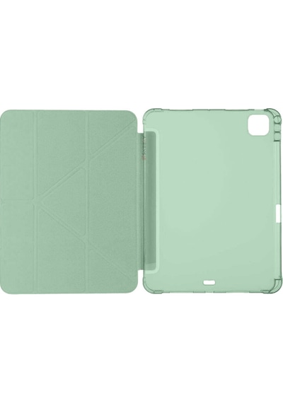 Apple Uyumlu iPad Pro 11 İnç 2.nesil 2020 Kılıf Üçgen Katlanabilir Kalem Şarj Bölmeli Kılıf Kapaklı Kılıf