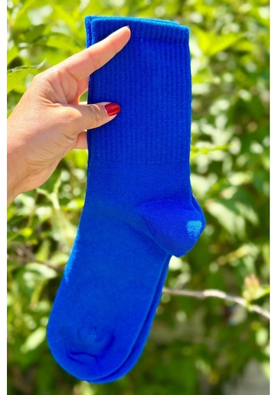 Lousocks Unisex Lacivert Düz Renk Tenis Spor Çorabı