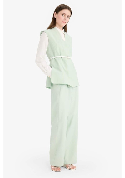DeFacto 	Wide Leg Basic Düz Geniş Paça Pantolon E7979AX25SMGN1181