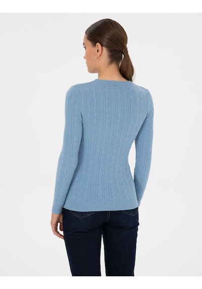 Pierre Cardin Kadın Açık Mavi Kazak /triko 50316334-vr003 Açık Mavi