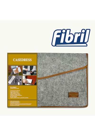 Casedress Keçe Laptop Ve Evrak Çantası Gri