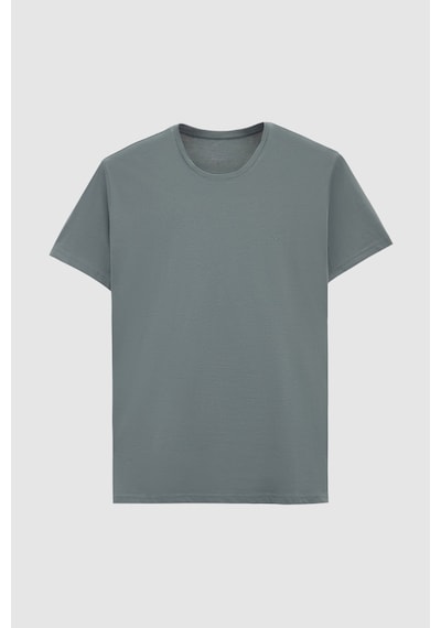 D's Damat Ds Damat Regular Fit Koyu Yosun Düz Nakışlı %100 Pamuk T-shirt 4hc140632006m Koyu Yosun