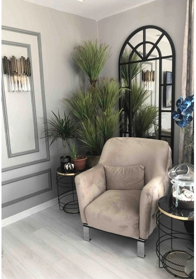 Pencere Model Ayna Duvar Aynası Salon Aynası Dressuar Aynası Siyah