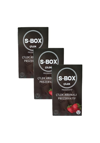 S-Box Çilek Çilek Aromalı Prezervatif 12'li x 3